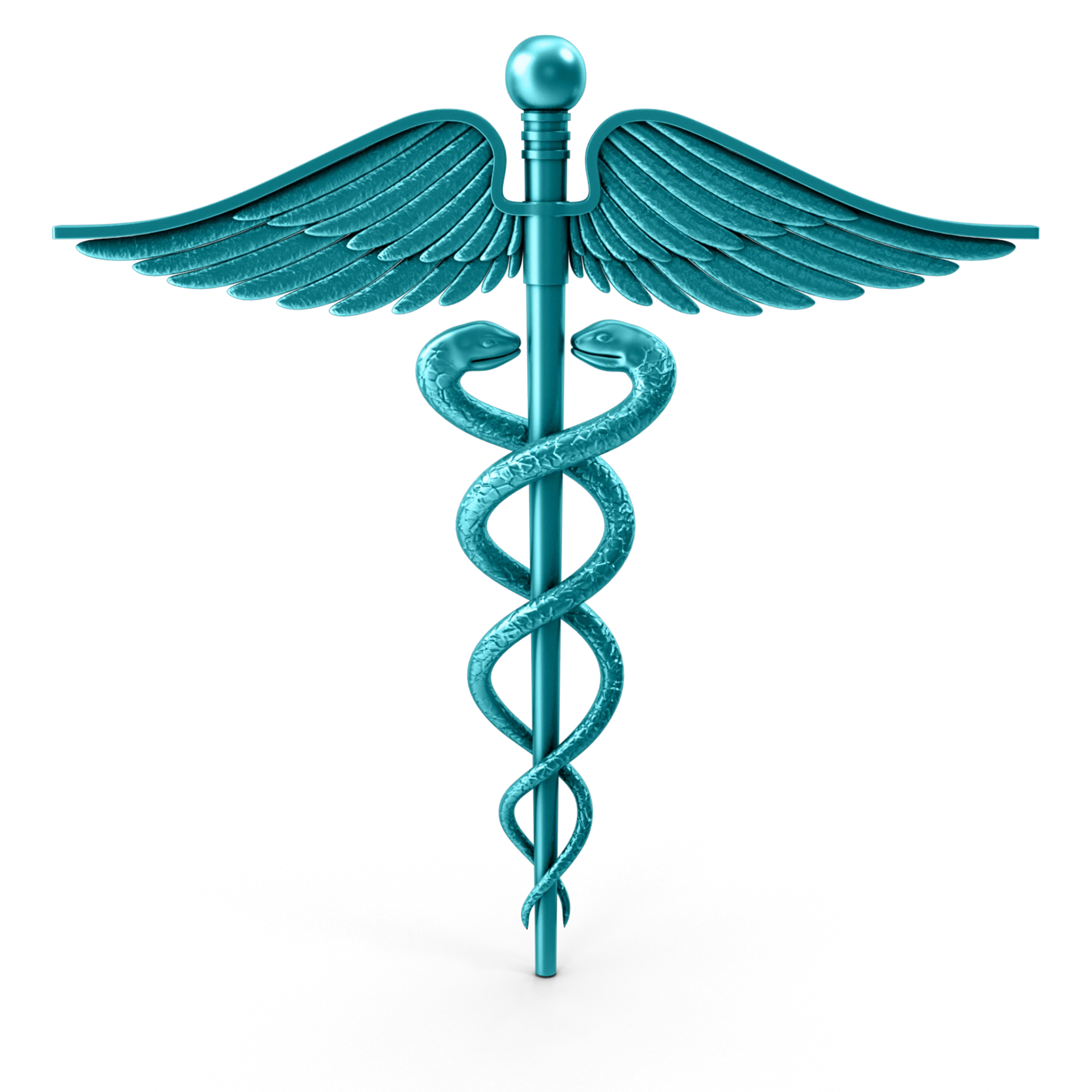 Símbolo do caduceu representando saúde e conformidade